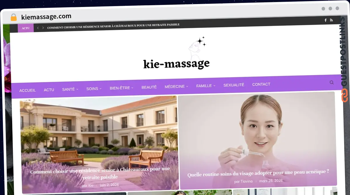Publish Guest Post on kiemassage.com