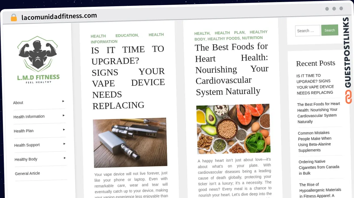 Publish Guest Post on lacomunidadfitness.com