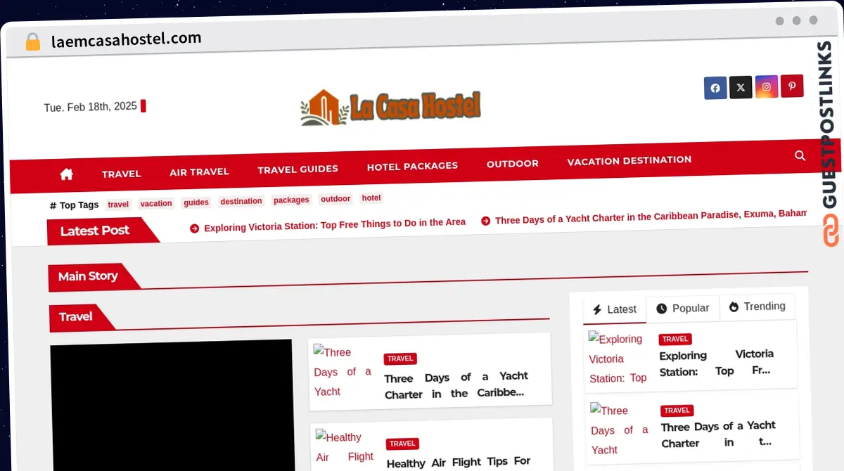 Publish Guest Post on laemcasahostel.com