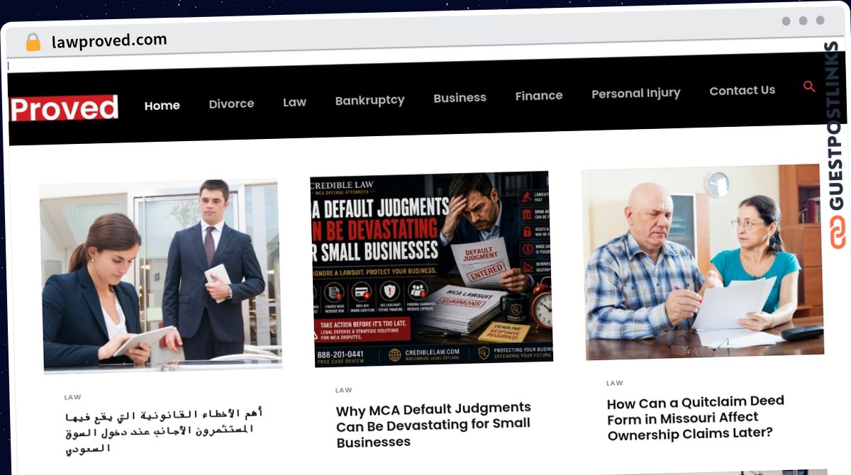 Publish Guest Post on lawproved.com