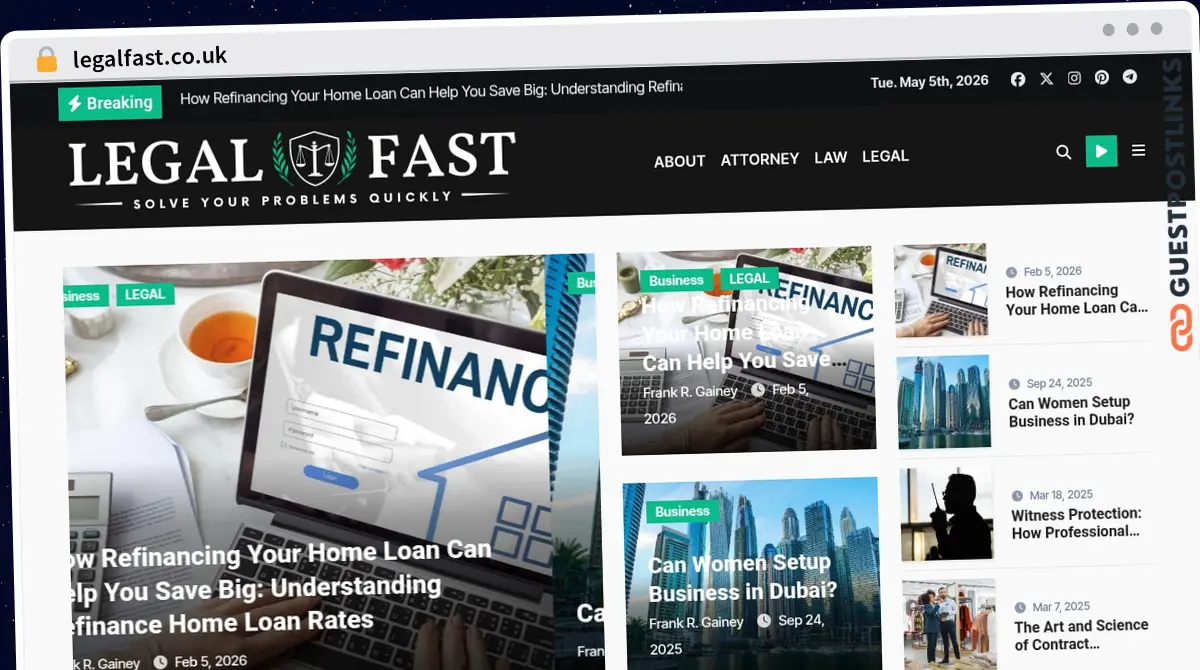 Publish Guest Post on legalfast.co.uk