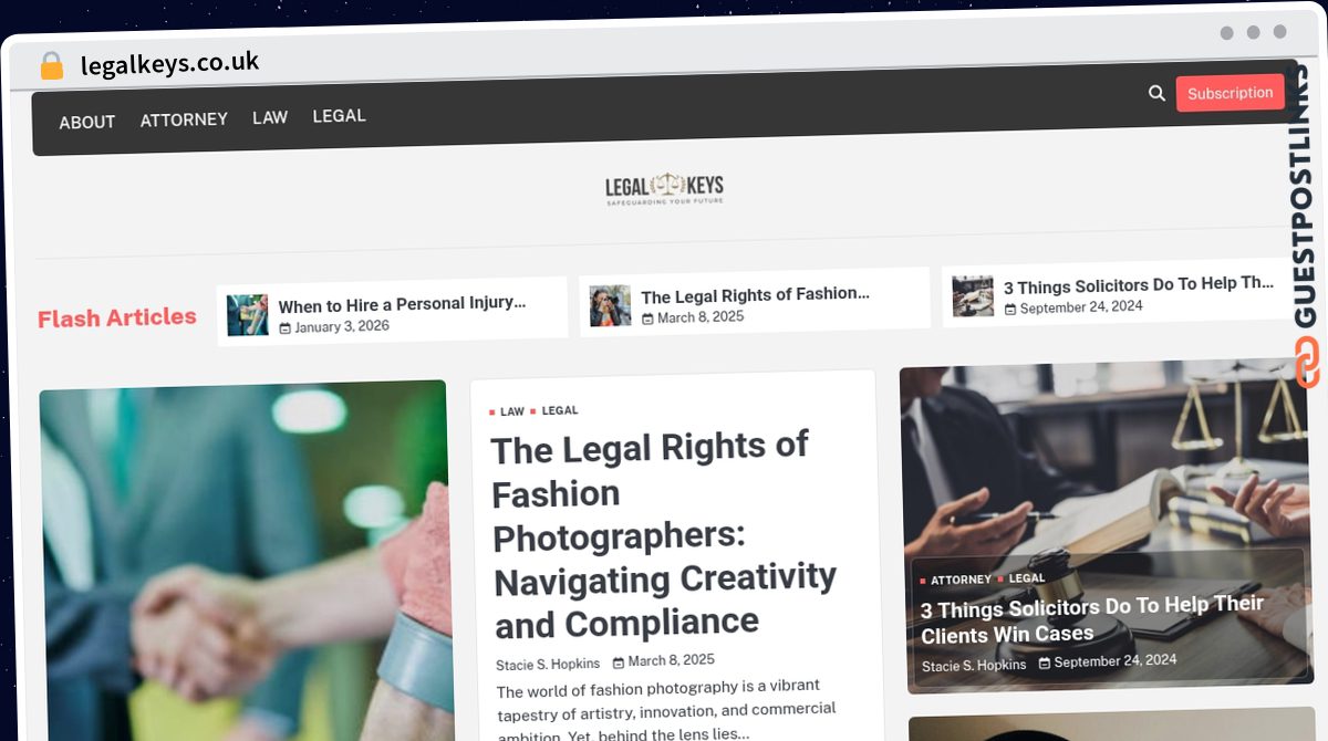 Publish Guest Post on legalkeys.co.uk