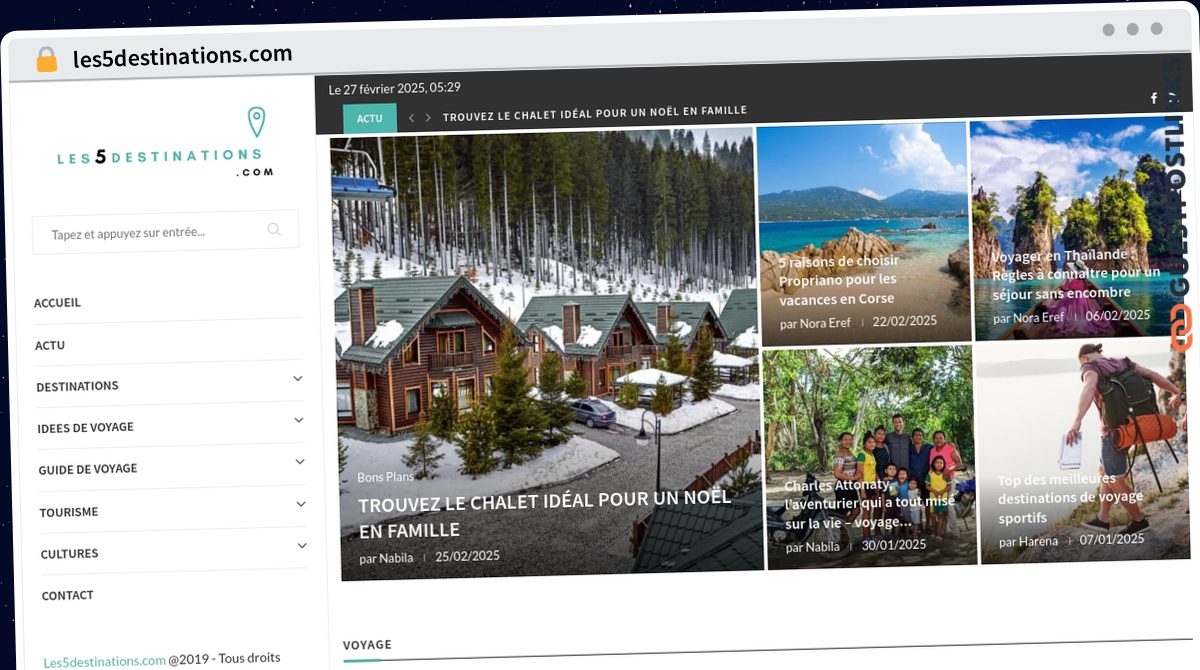 Publish Guest Post on les5destinations.com