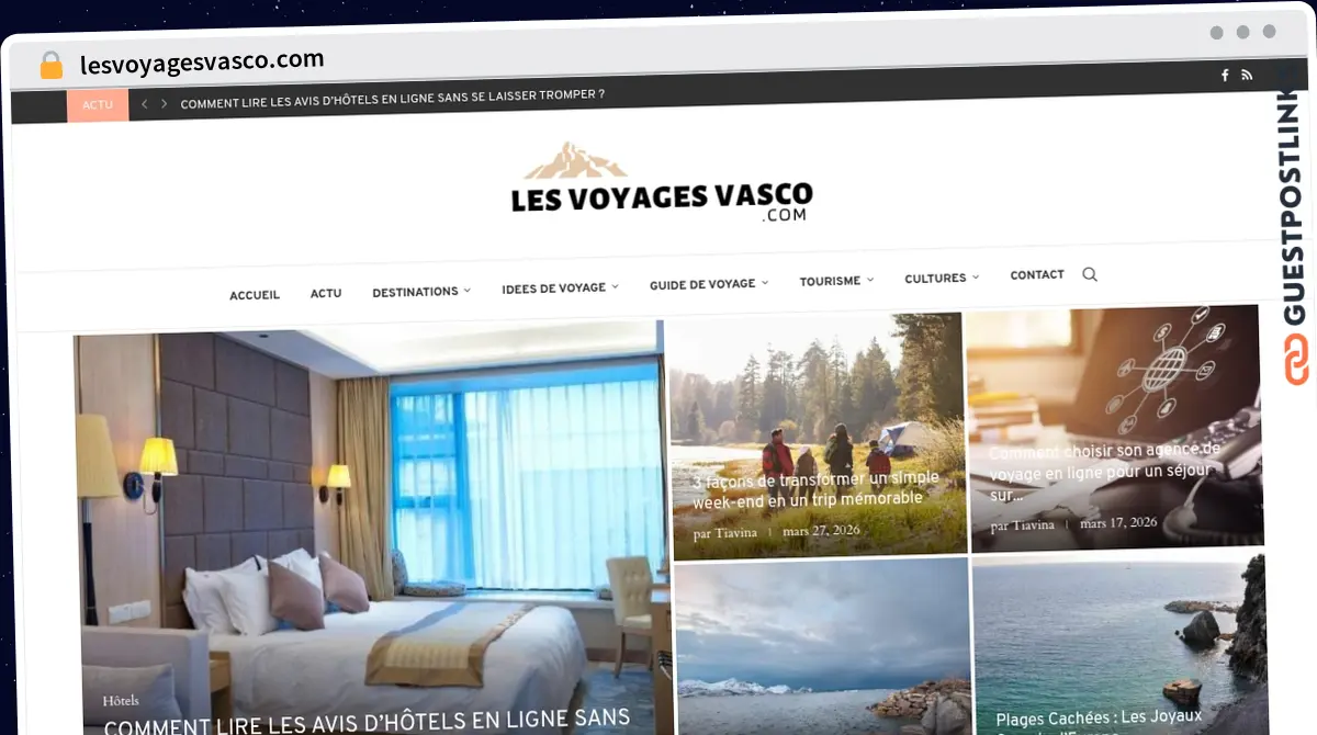 Publish Guest Post on lesvoyagesvasco.com