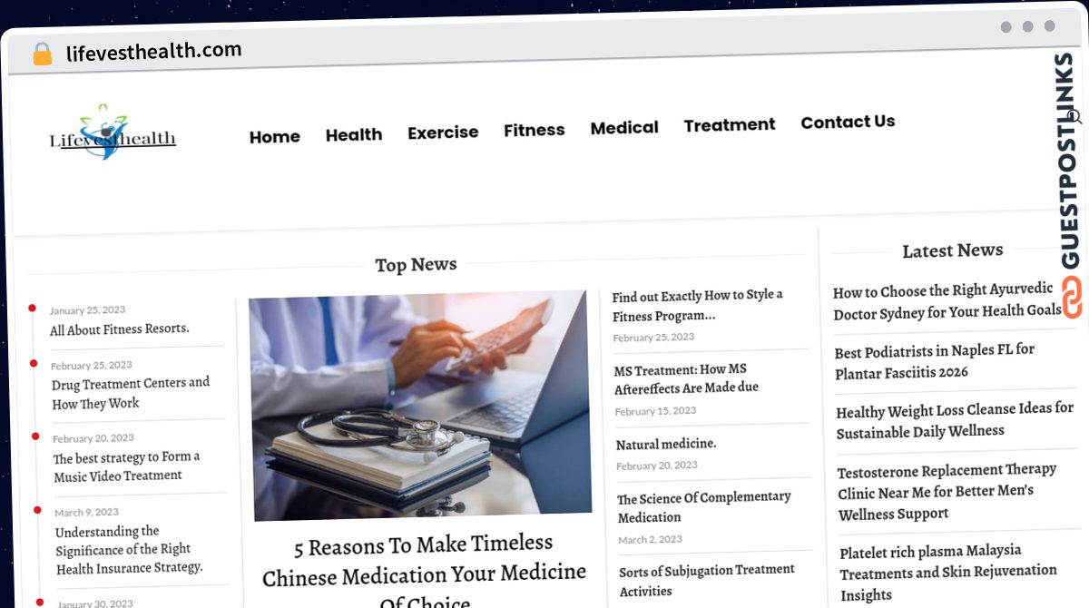 Publish Guest Post on lifevesthealth.com