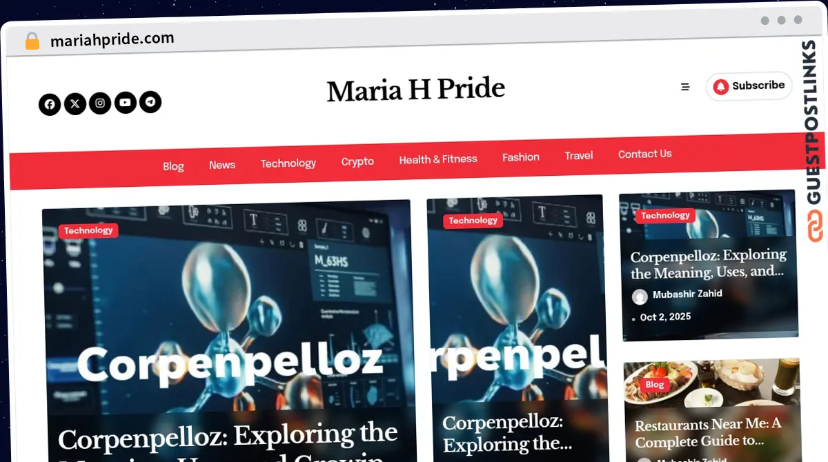 Publish Guest Post on mariahpride.com