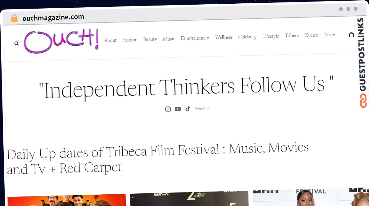 Publish Guest Post on ouchmagazine.com