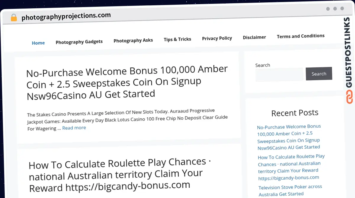 Publish Guest Post on photographyprojections.com