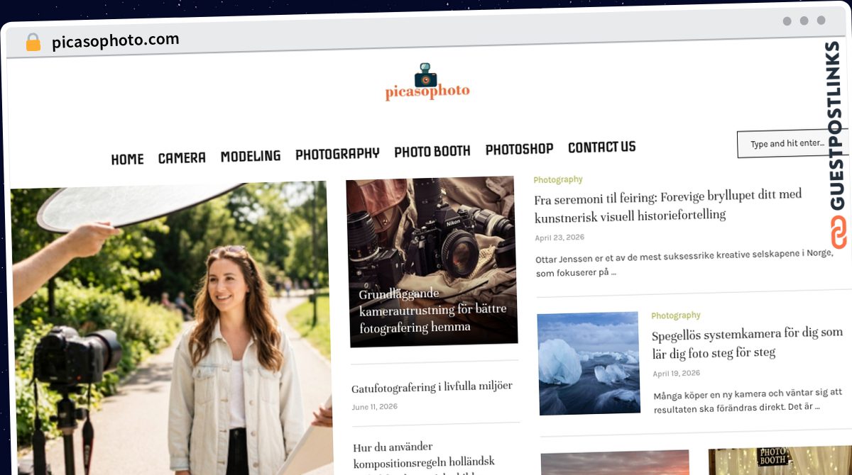 Publish Guest Post on picasophoto.com