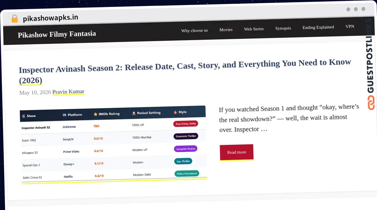 Publish Guest Post on pikashowapks.in