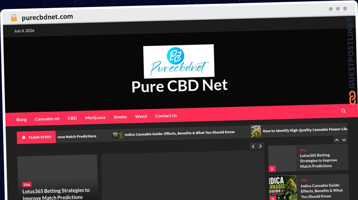 Publish Guest Post on purecbdnet.com