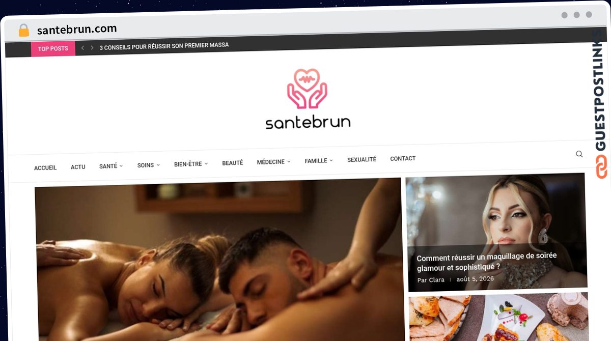 Publish Guest Post on santebrun.com