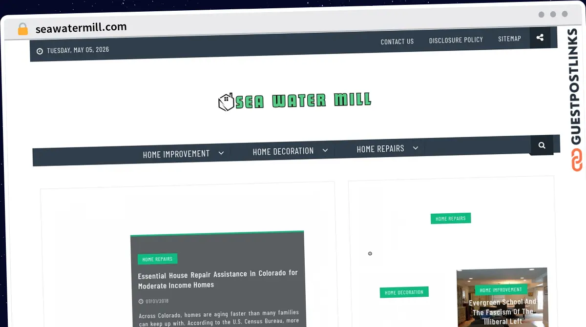 Publish Guest Post on seawatermill.com