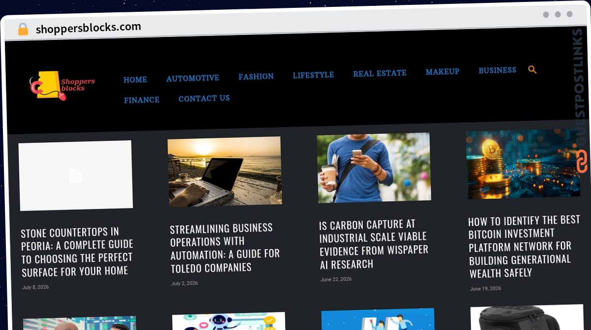 Publish Guest Post on shoppersblocks.com