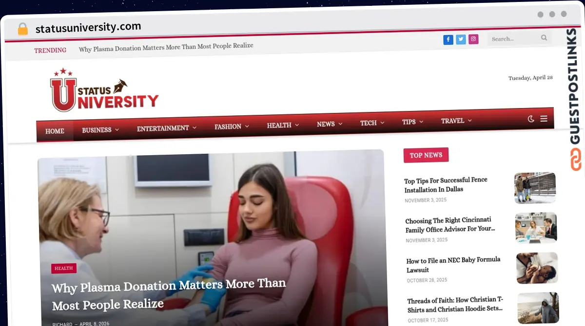 Publish Guest Post on statusuniversity.com