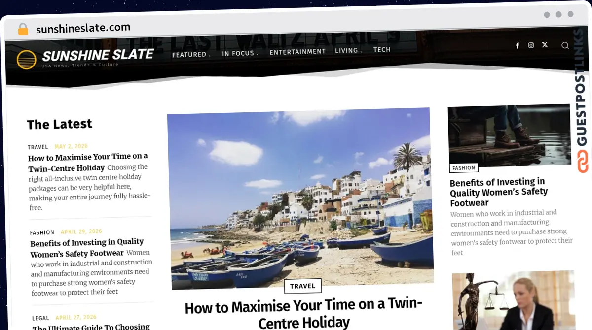 Publish Guest Post on sunshineslate.com