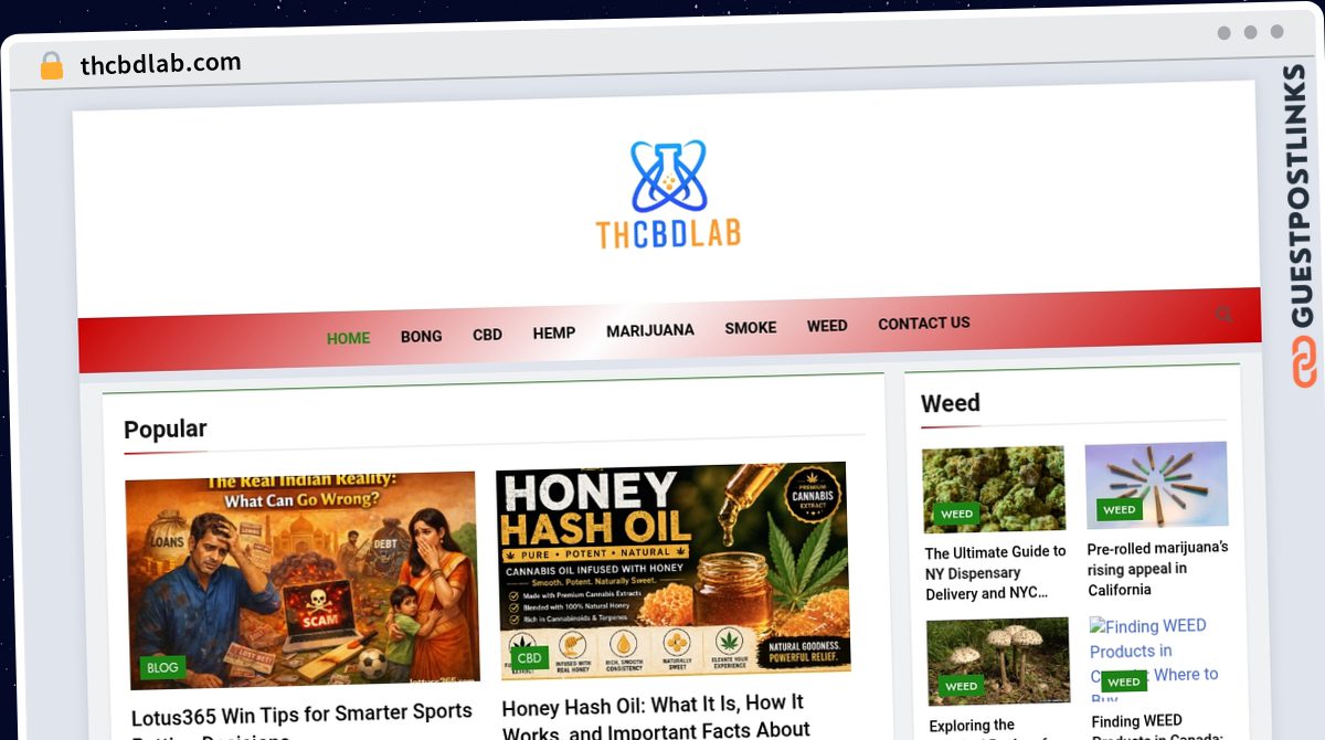 Publish Guest Post on thcbdlab.com