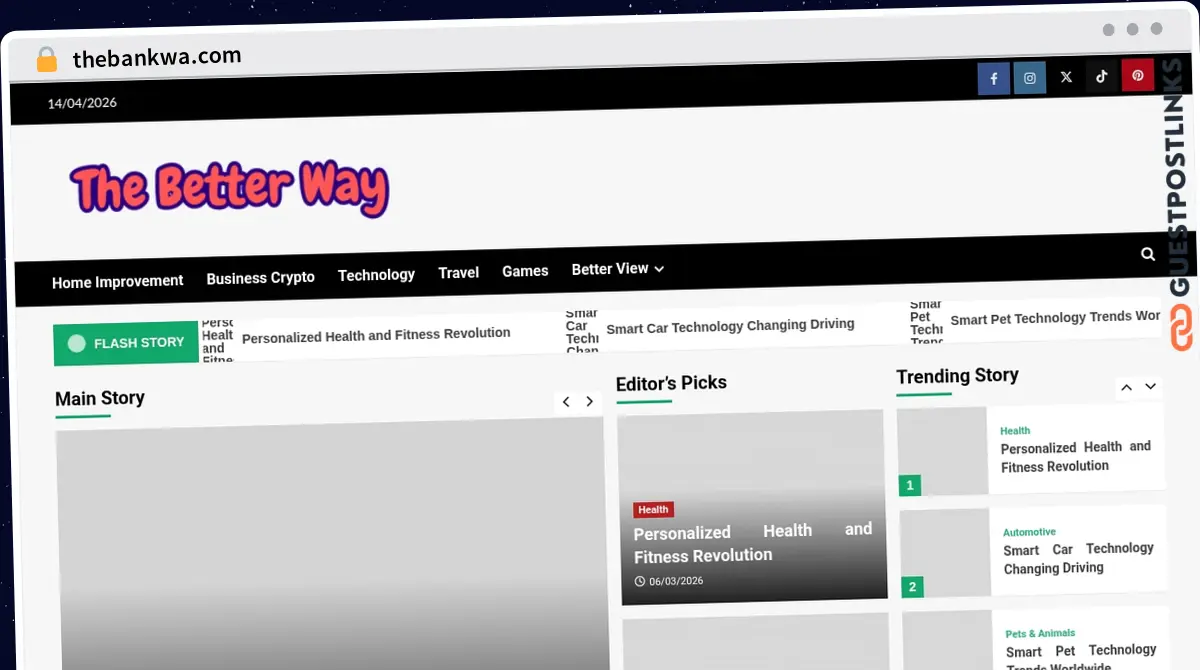 Publish Guest Post on thebankwa.com