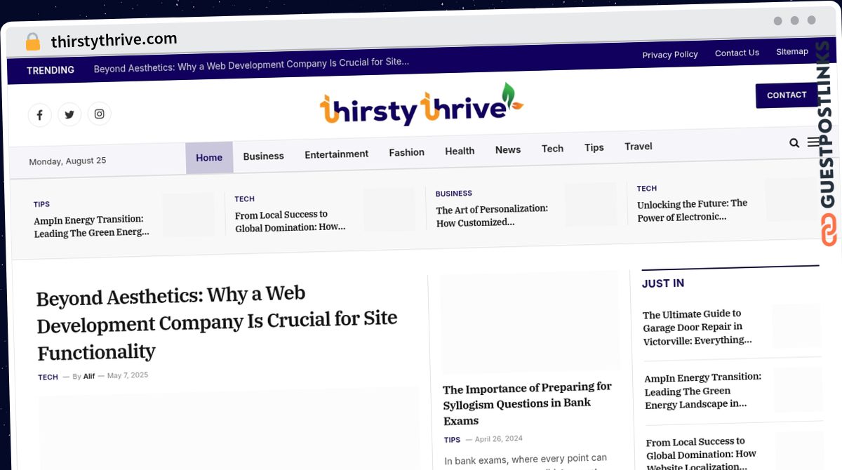 Publish Guest Post on thirstythrive.com