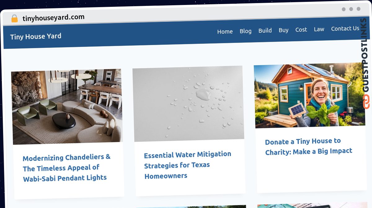 Publish Guest Post on tinyhouseyard.com