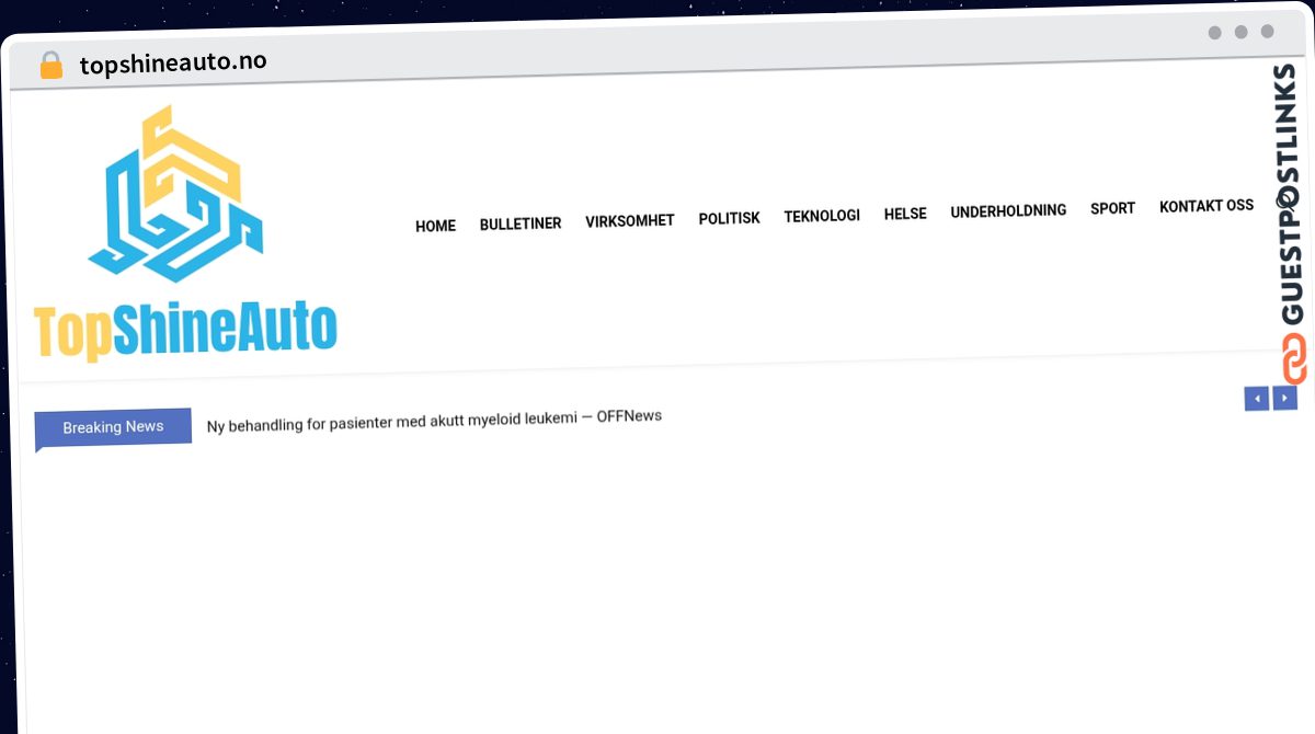 Publish Guest Post on topshineauto.no