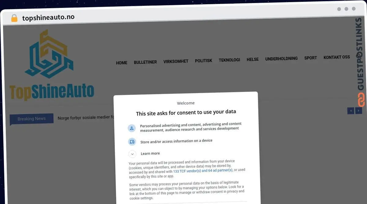 Publish Guest Post on topshineauto.no