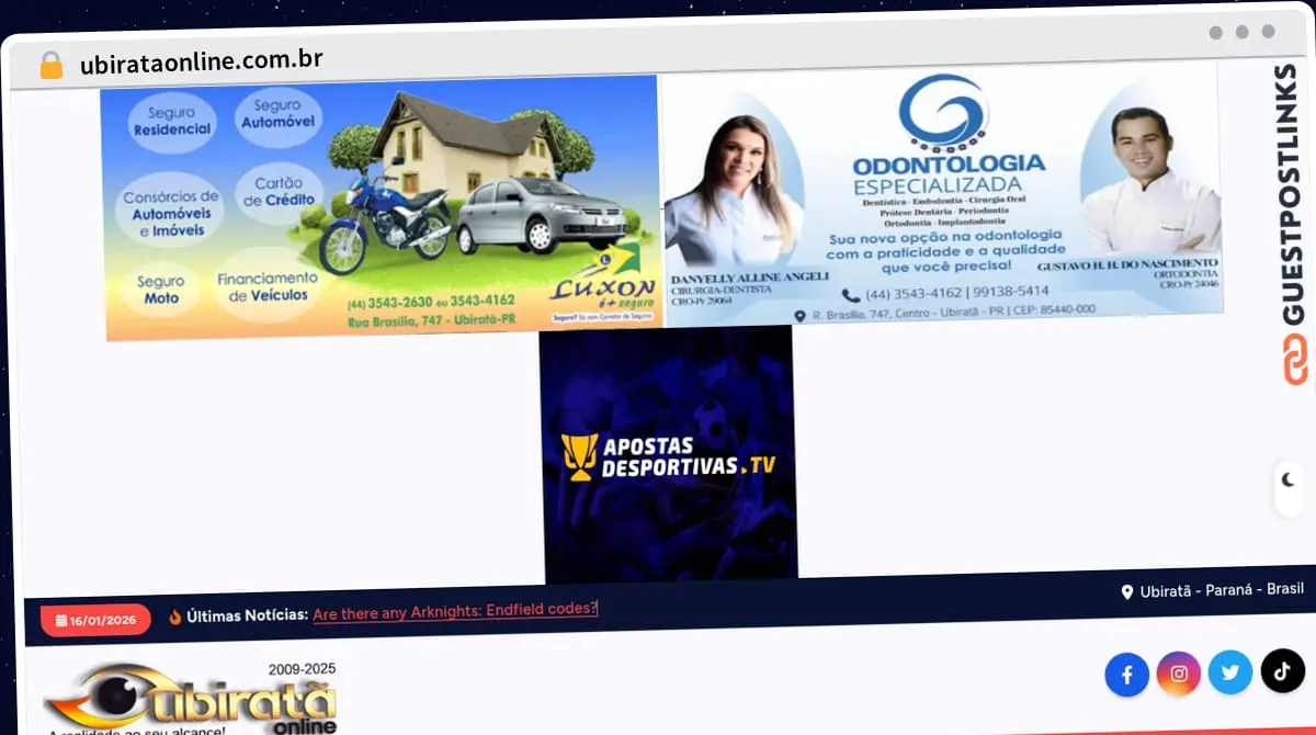 Publish Guest Post on ubirataonline.com.br