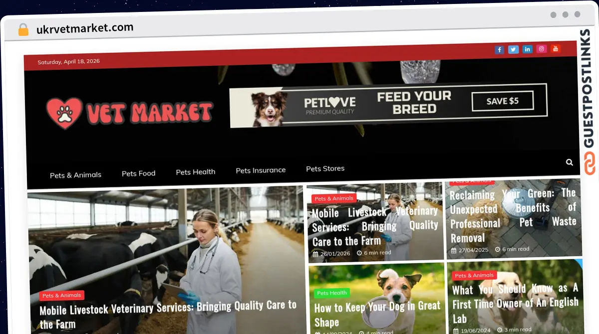 Publish Guest Post on ukrvetmarket.com
