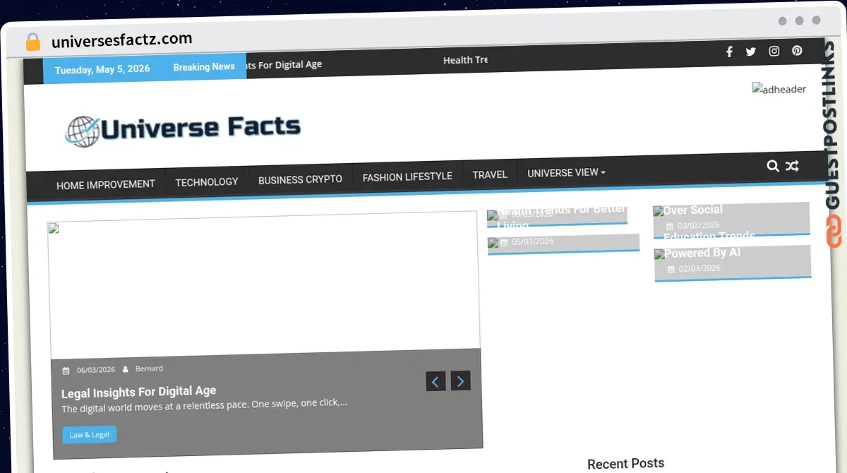 Publish Guest Post on universesfactz.com