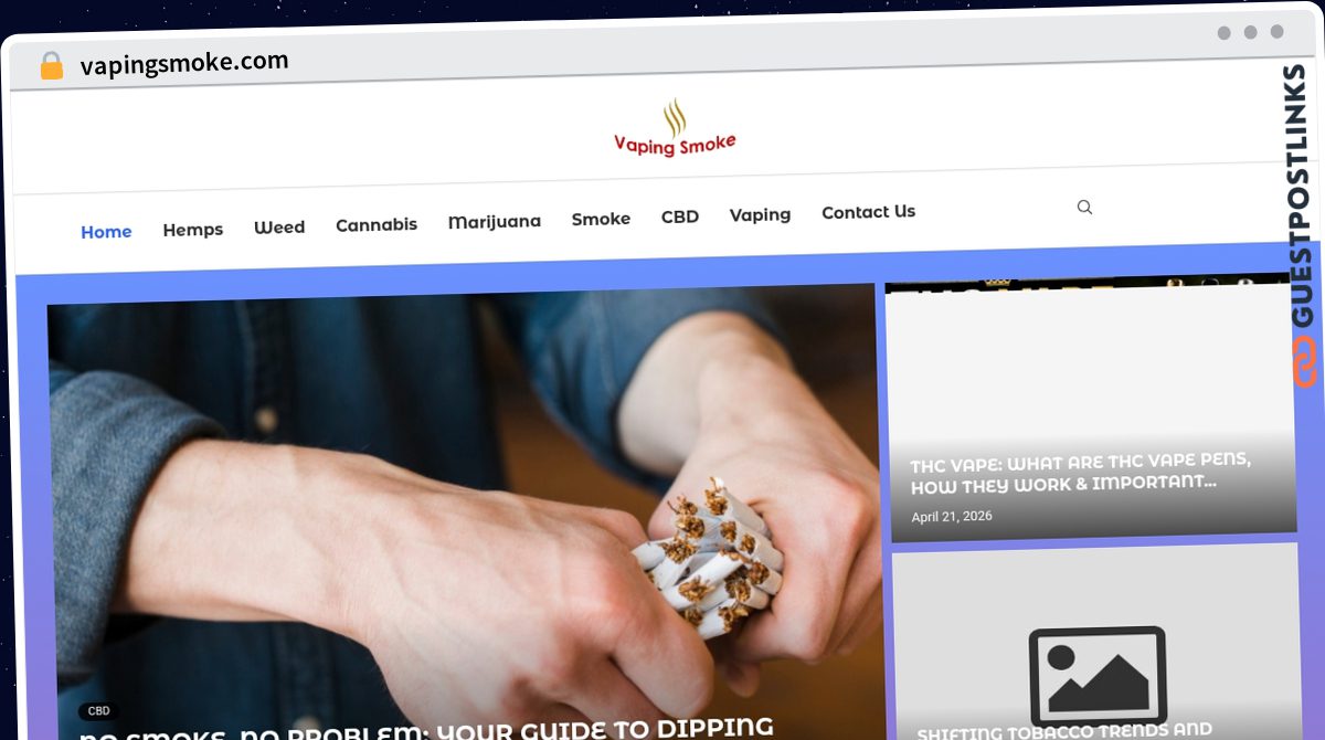 Publish Guest Post on vapingsmoke.com