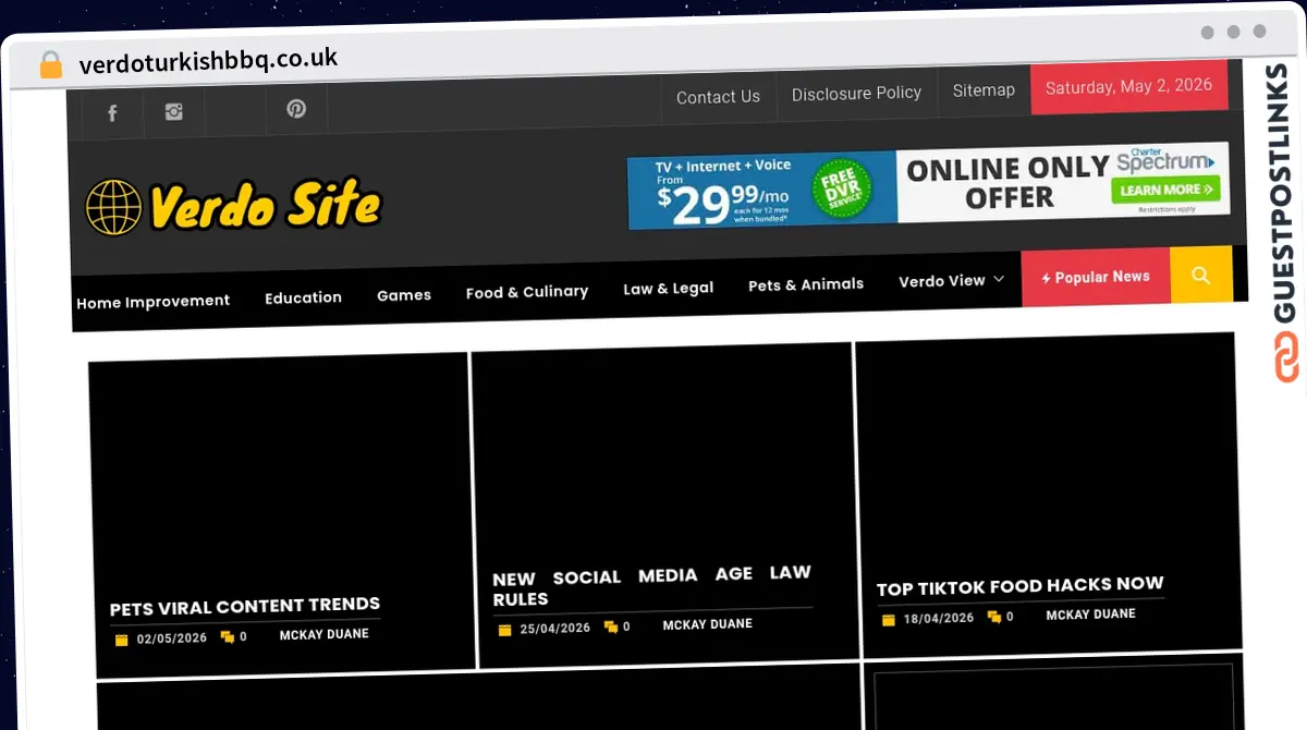 Publish Guest Post on verdoturkishbbq.co.uk