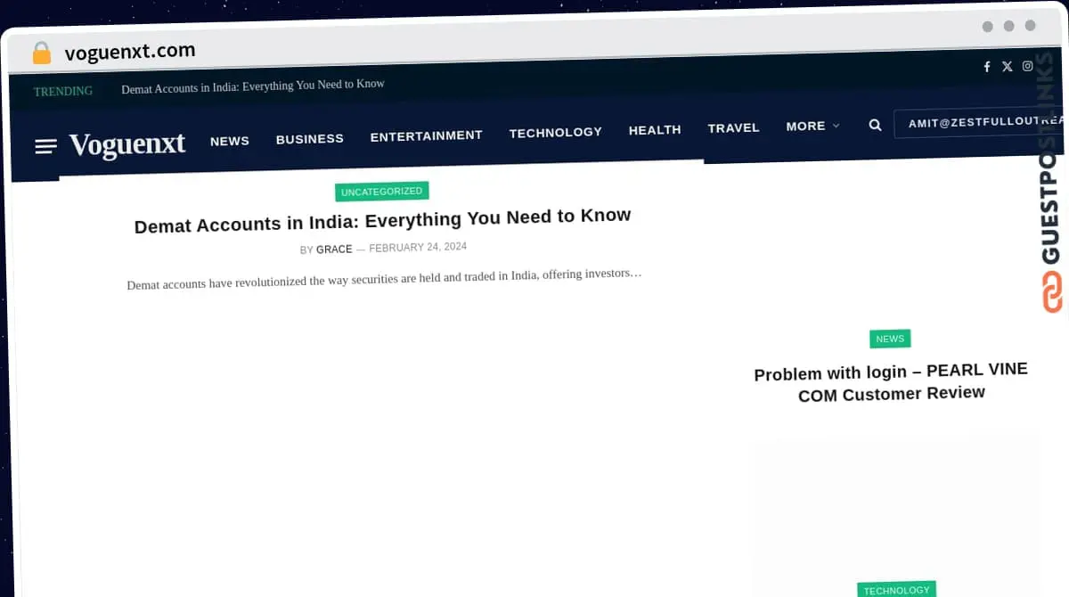 Publish Guest Post on voguenxt.com