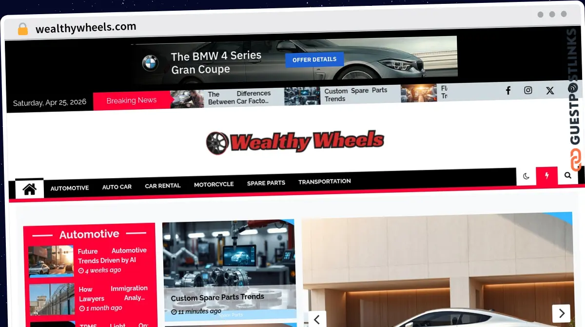 Publish Guest Post on wealthywheels.com