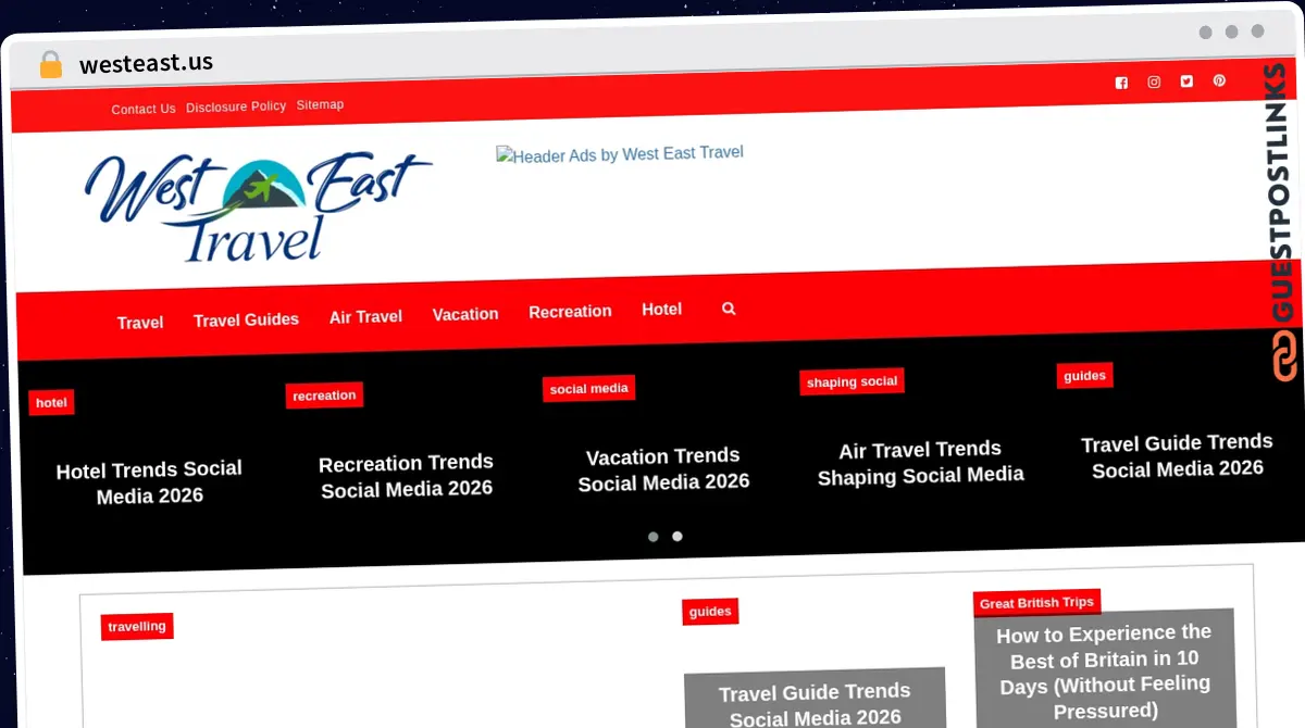Publish Guest Post on westeast.us