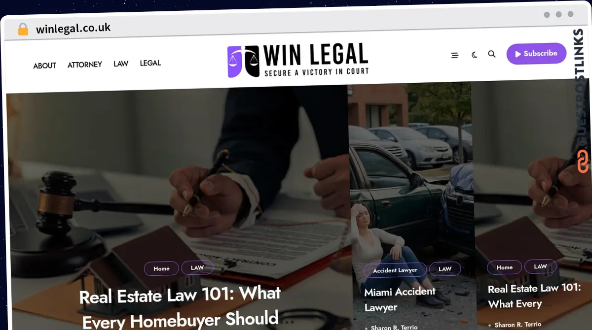 Publish Guest Post on winlegal.co.uk