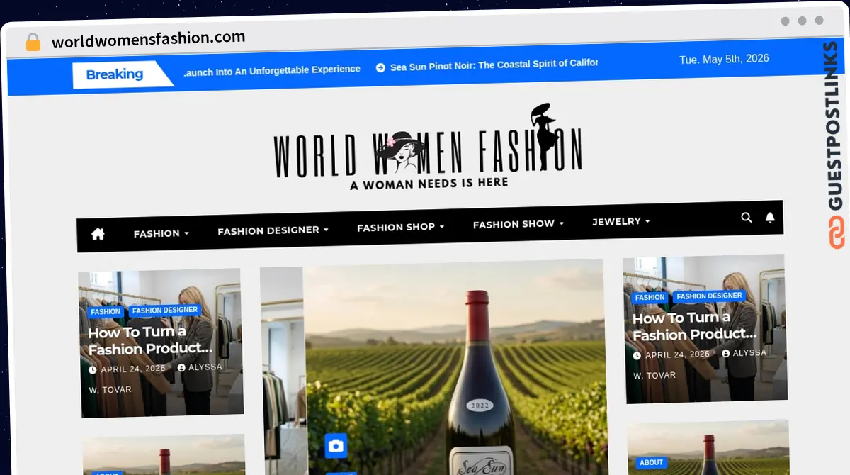 Publish Guest Post on worldwomensfashion.com