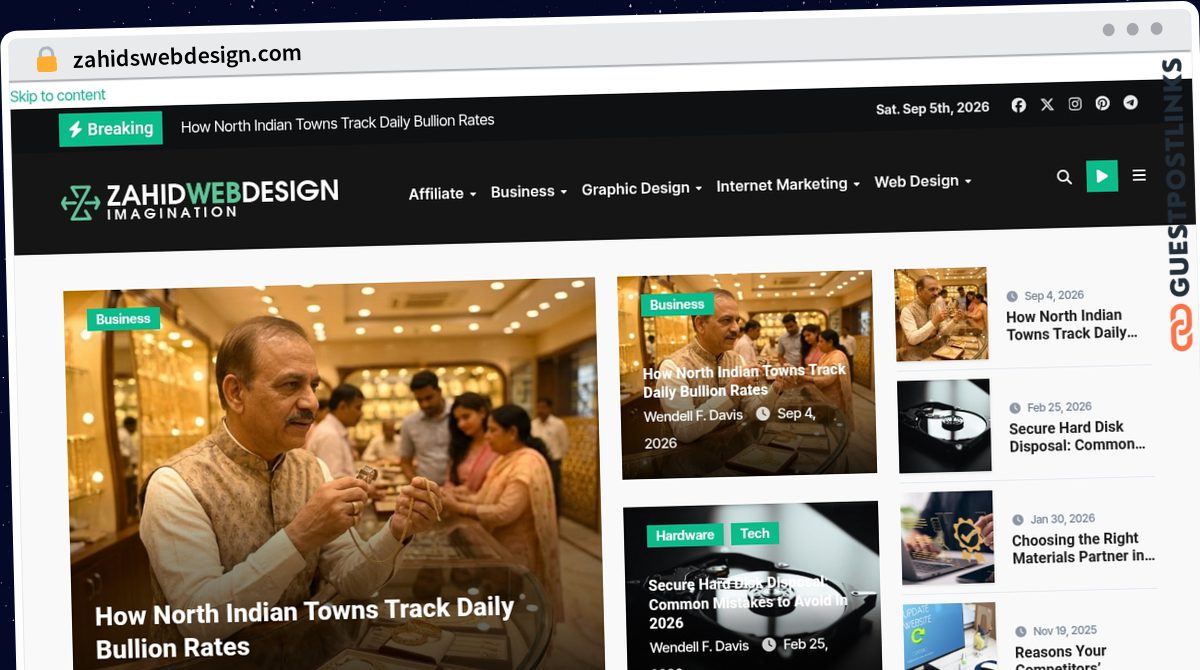 Publish Guest Post on zahidswebdesign.com