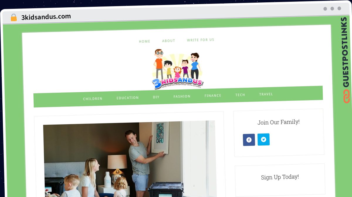 Publish Guest Post on 3kidsandus.com