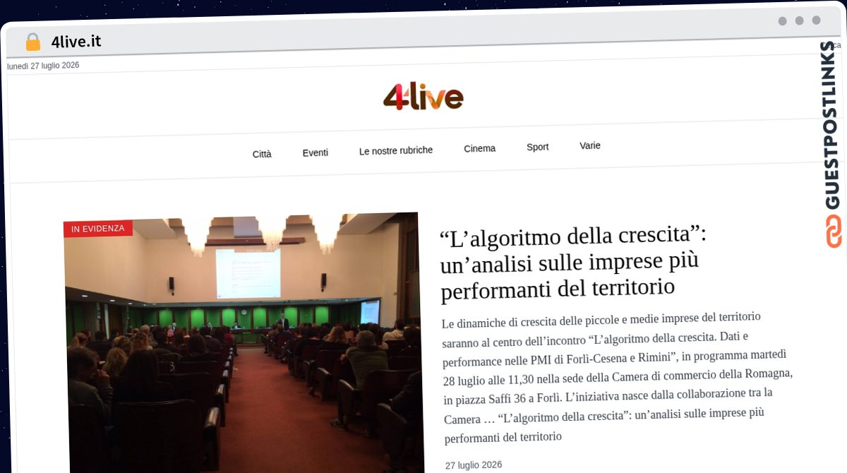 Publish Guest Post on 4live.it