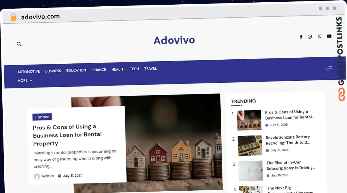 Publish Guest Post on adovivo.com