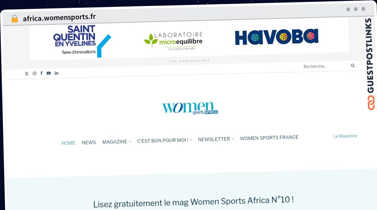 Publish Guest Post on africa.womensports.fr