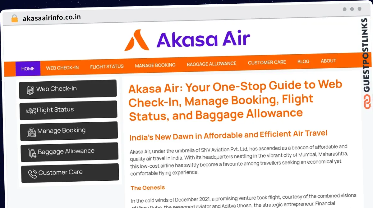 Publish Guest Post on akasaairinfo.co.in
