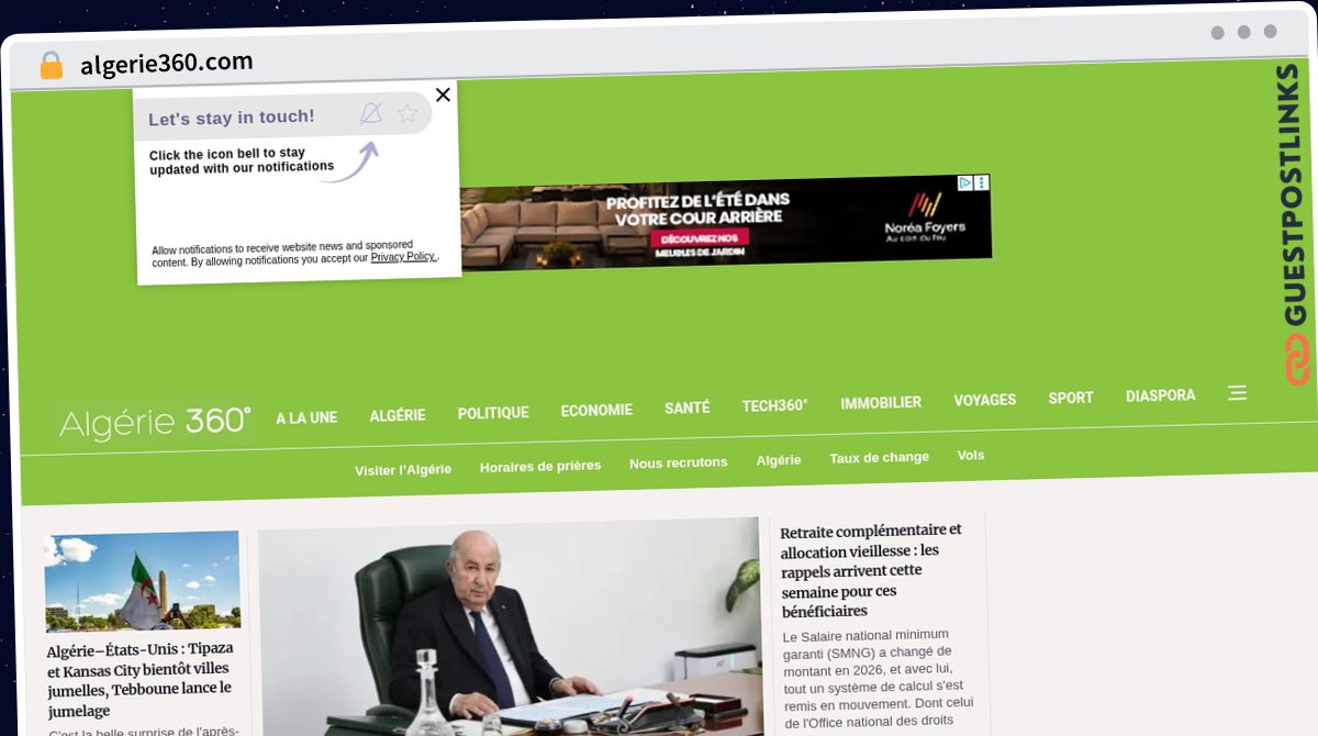 Publish Guest Post on algerie360.com