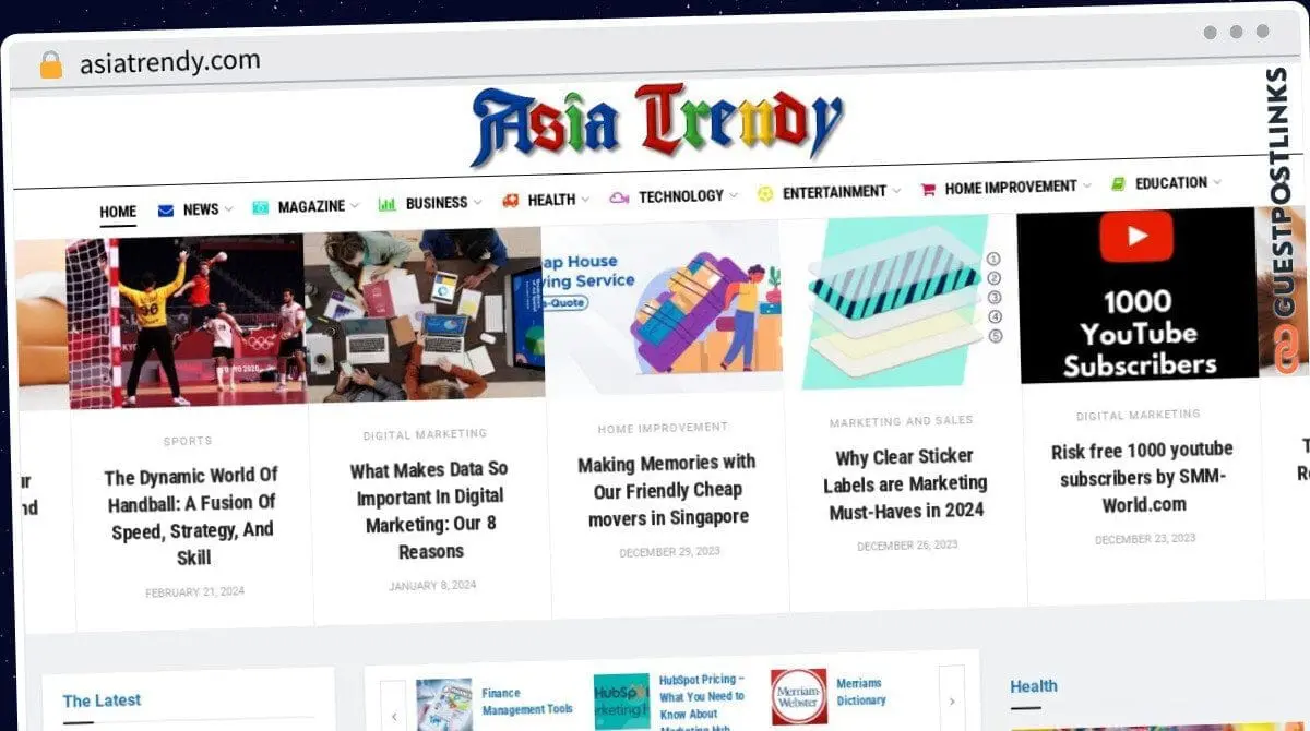 Publish Guest Post on asiatrendy.com