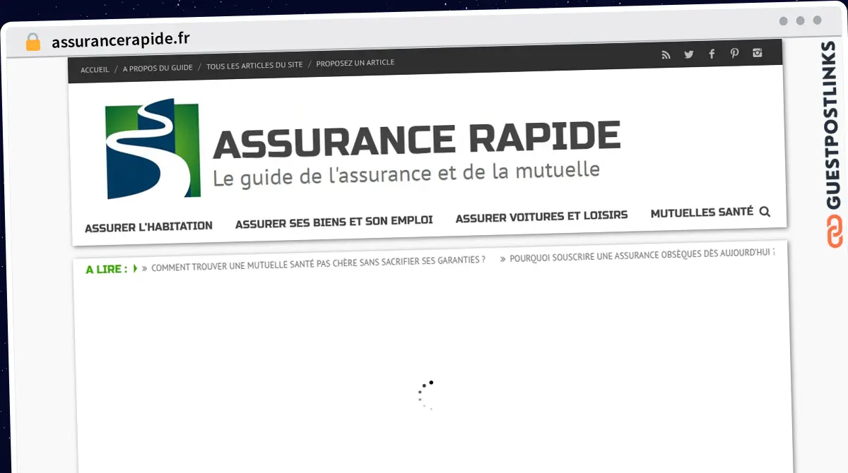 Publish Guest Post on assurancerapide.fr