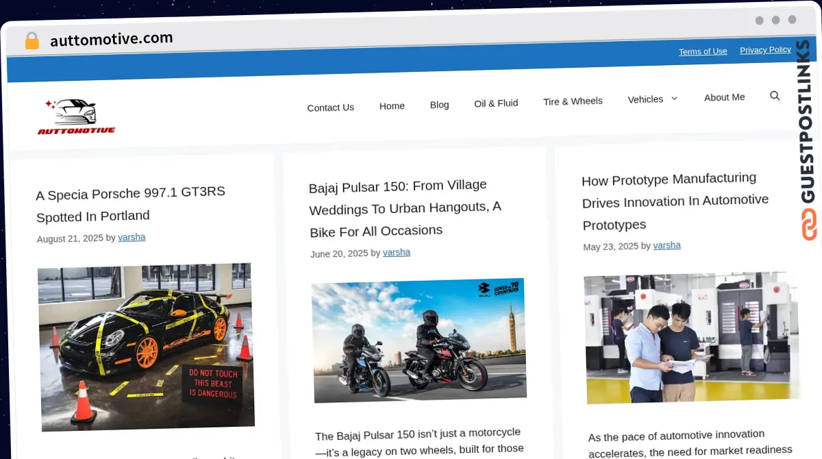 Publish Guest Post on auttomotive.com