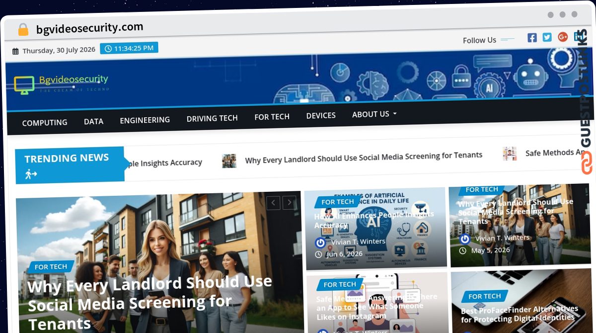 Publish Guest Post on bgvideosecurity.com