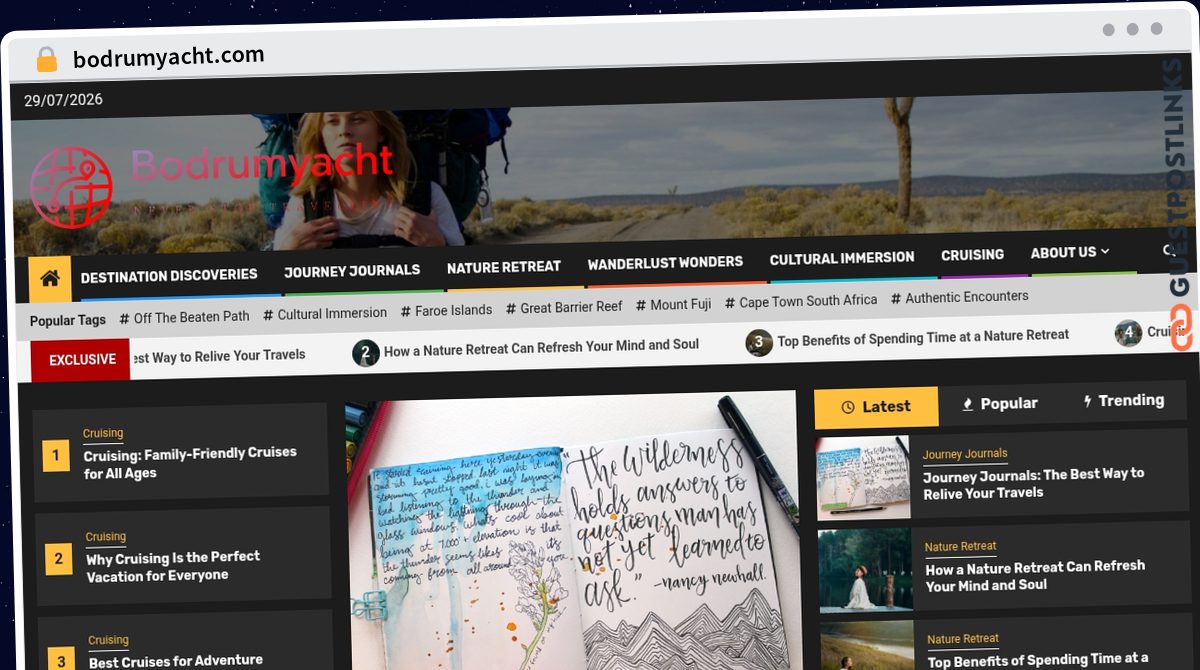 Publish Guest Post on bodrumyacht.com