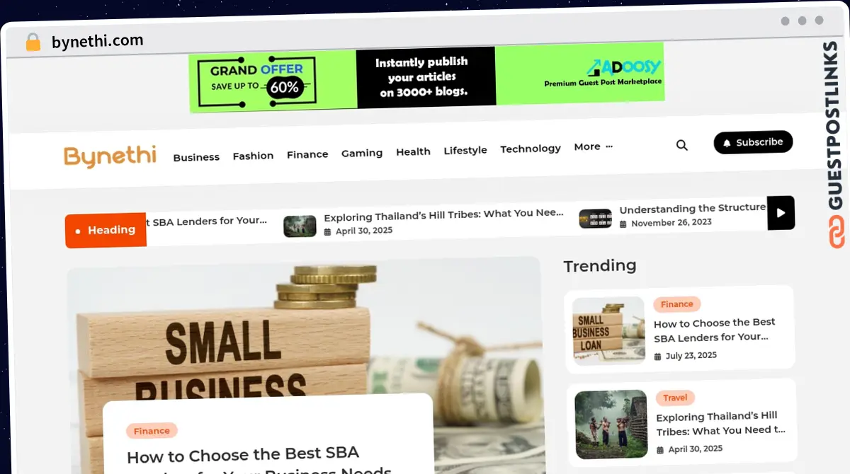 Publish Guest Post on bynethi.com