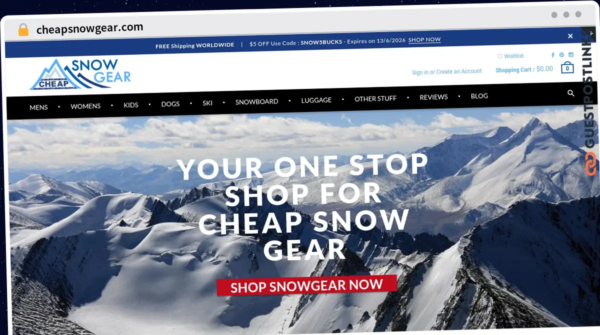Publish Guest Post on cheapsnowgear.com